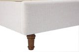 Harper upholstered bed, 54" headboard, textured ivory canvas