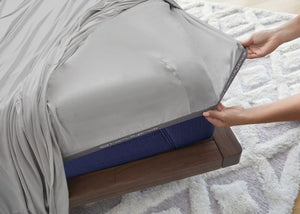 Grey Split Head Cal King Sheet Set with Dri-Tec Moisture Wicking