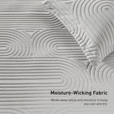 BedGear Performance Duvet Set, Queen - Grey/Racetrack