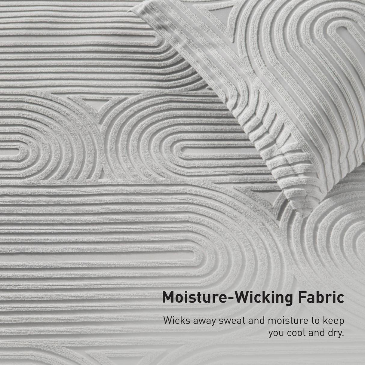 BedGear Performance Duvet Set, King - Grey/Racetrack