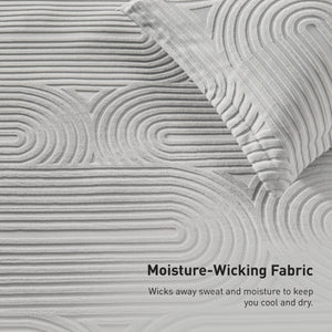 BedGear Performance Duvet Set, King - Grey/Racetrack