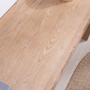 Rustic Wood Console Table with Natural Log Accents – 62 Entryway Table, Narrow Sofa Table, Hallway Accent Table – Modern Farmhouse Style