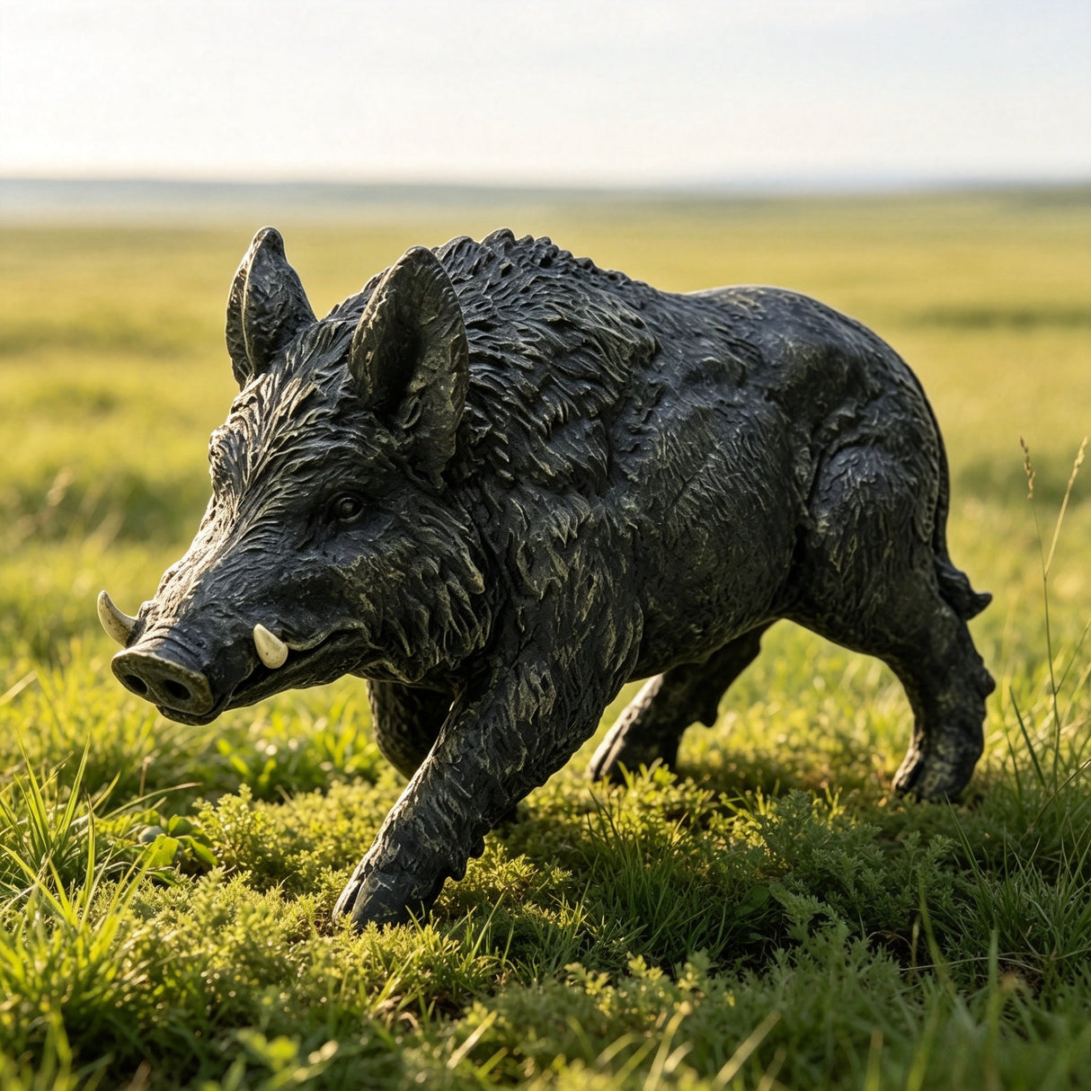 Simulated Wild Boar Resin Garden Statue