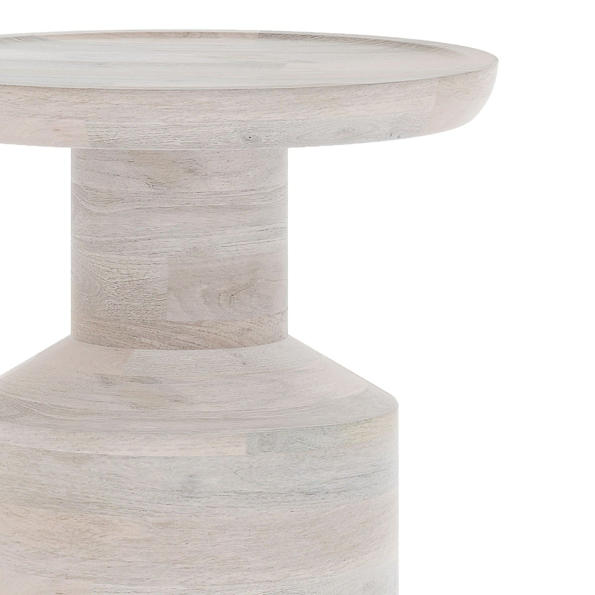 Handcrafted Wooden Accent Table with Sculptural Design - Multiple Colors