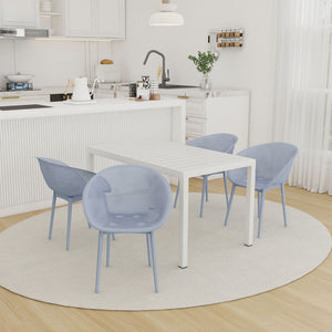 4 Pack Lounge Chair Set With Long Table