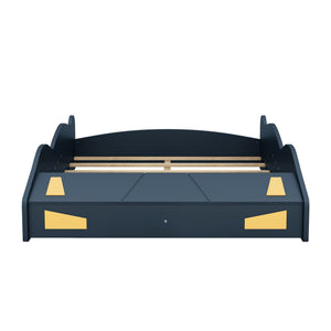 Race Car Shaped Platform Bed With Wheels And Storage
