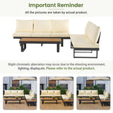 Outdoor Sectional Sofa Set with Adjustable Reclining Seats