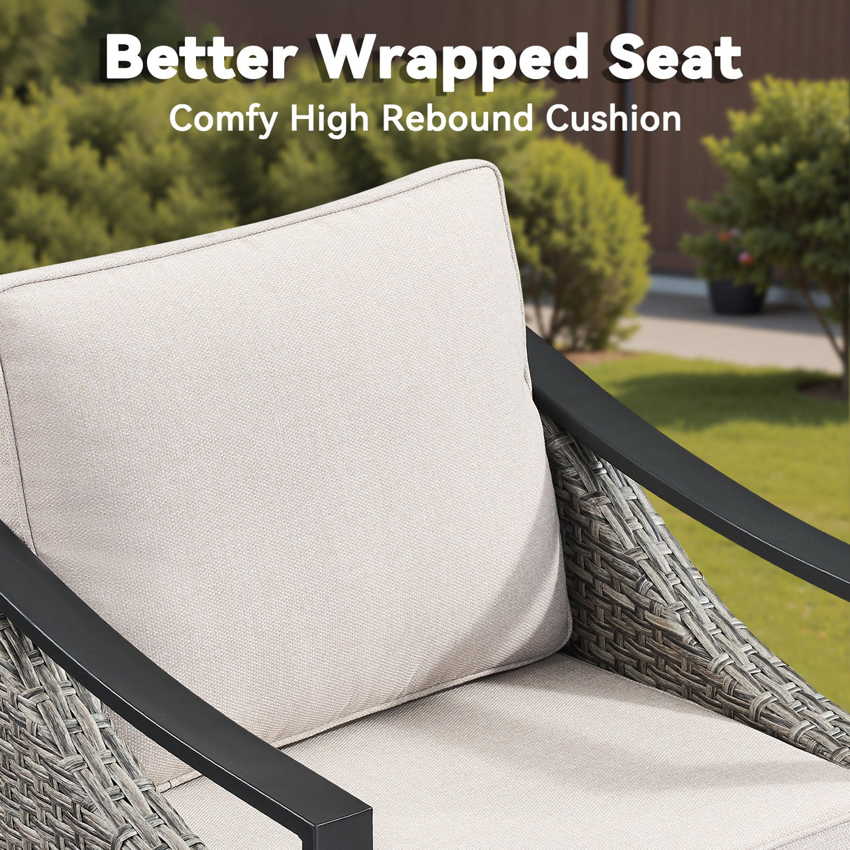 3-Piece Outdoor Conversation Set with Swivel Rocking Chairs