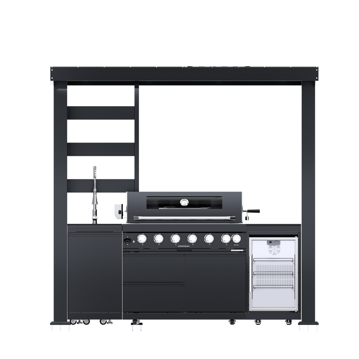94-Inch 6-Burner Deluxe Stainless Steel Gas Outdoor Kitchen Grill