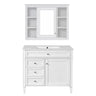 Bathroom Vanity with Mirror Cabinet, Single Sink with 2 Soft Closing Doors and 4 Drawers