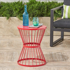 Lassen - Modern Outdoor Side Table with Hourglass Design