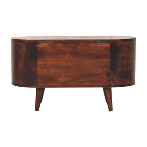 Rounded Lid Up Blanket Box