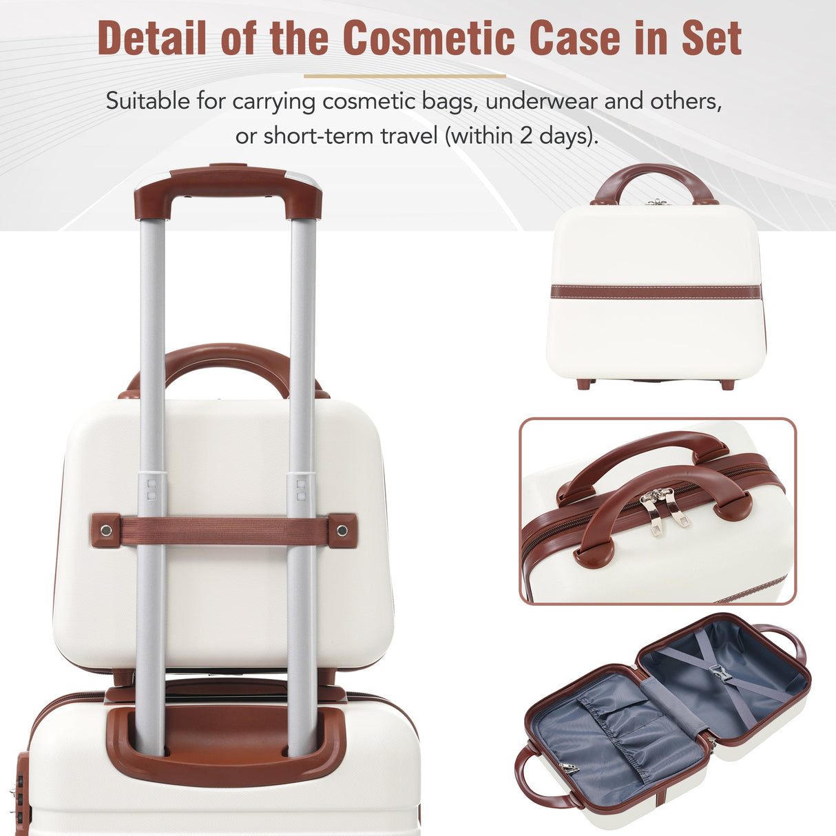 20 in hard side 2 piece lightweight suitcase set with spinner wheels