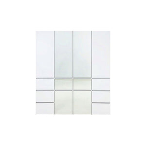 Elise - Modular Closet System With Mirror And Customizable Storage - White