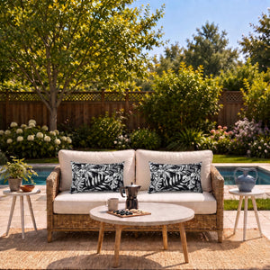 2 Pack Outdoor Lumbar Pillow with Inserts