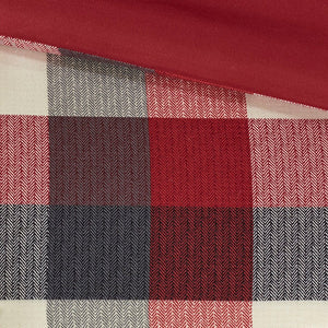7 Piece Herringbone Comforter Set Red Cal King