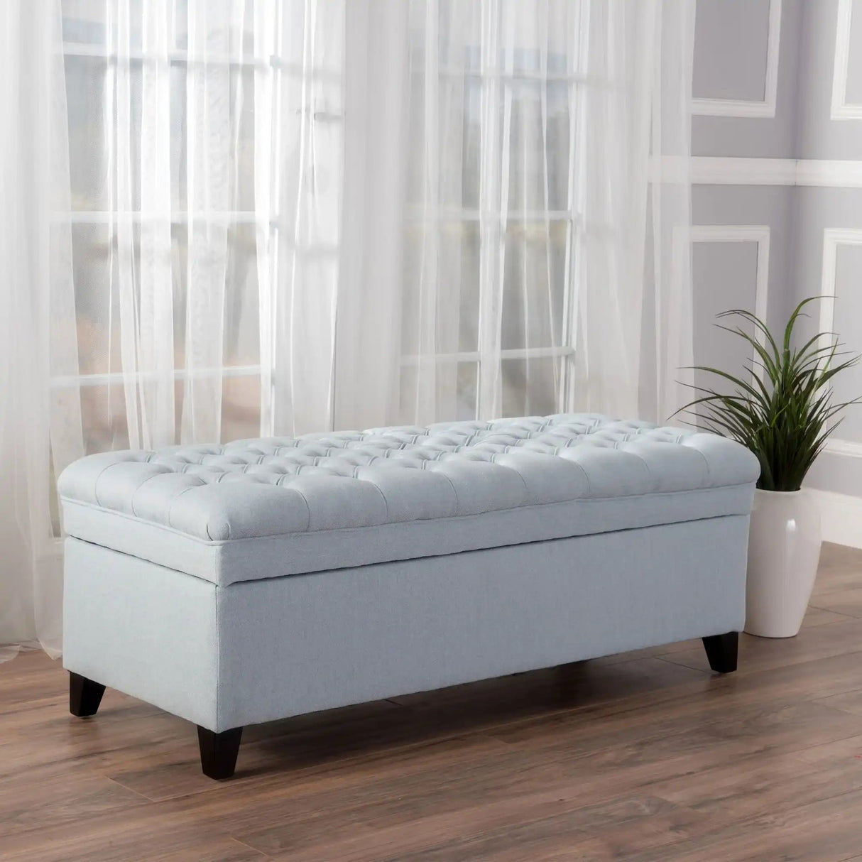 Juliana Storage Ottoman With Birch Legs