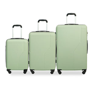 7-Piece ABS Lightweight & Durable Luggage Set in Green
