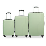 7-Piece ABS Lightweight & Durable Luggage Set in Green