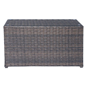 Outdoor Wicker Sectional With Weather Resistant Cushions And Table