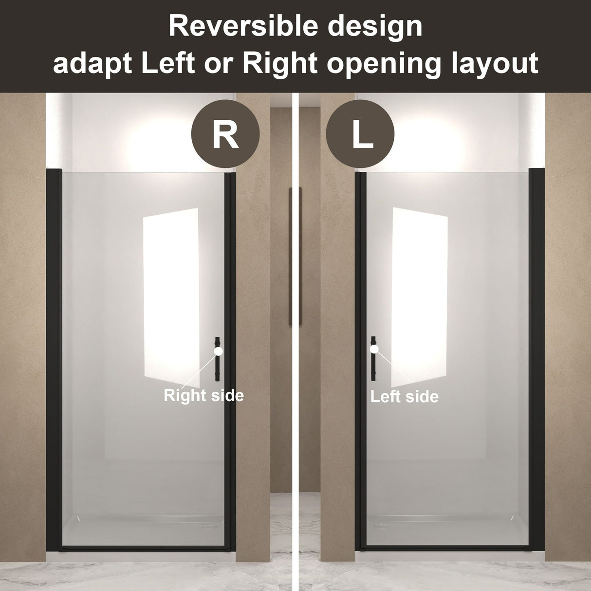 Shower Door With Glass And Explosion Proof Safety Film