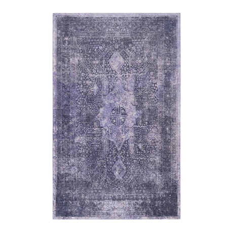 Area rug 4x6, washable rug, low-pile, non-slip, non-shedding, foldable, kid & pet friendly - area rugs for living room, bedroom, kitchen, dining room rug - perfect gifts, (anthracite, 4' x 6')