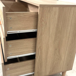 51.18' 6-Drawer Rattan Storage Cabinet Natural