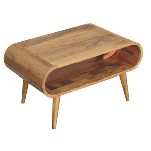 Solid Wood Open Oak-ish Coffee Table, Nordic Legs