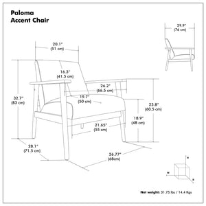 Paloma - Accent Chair - Brown