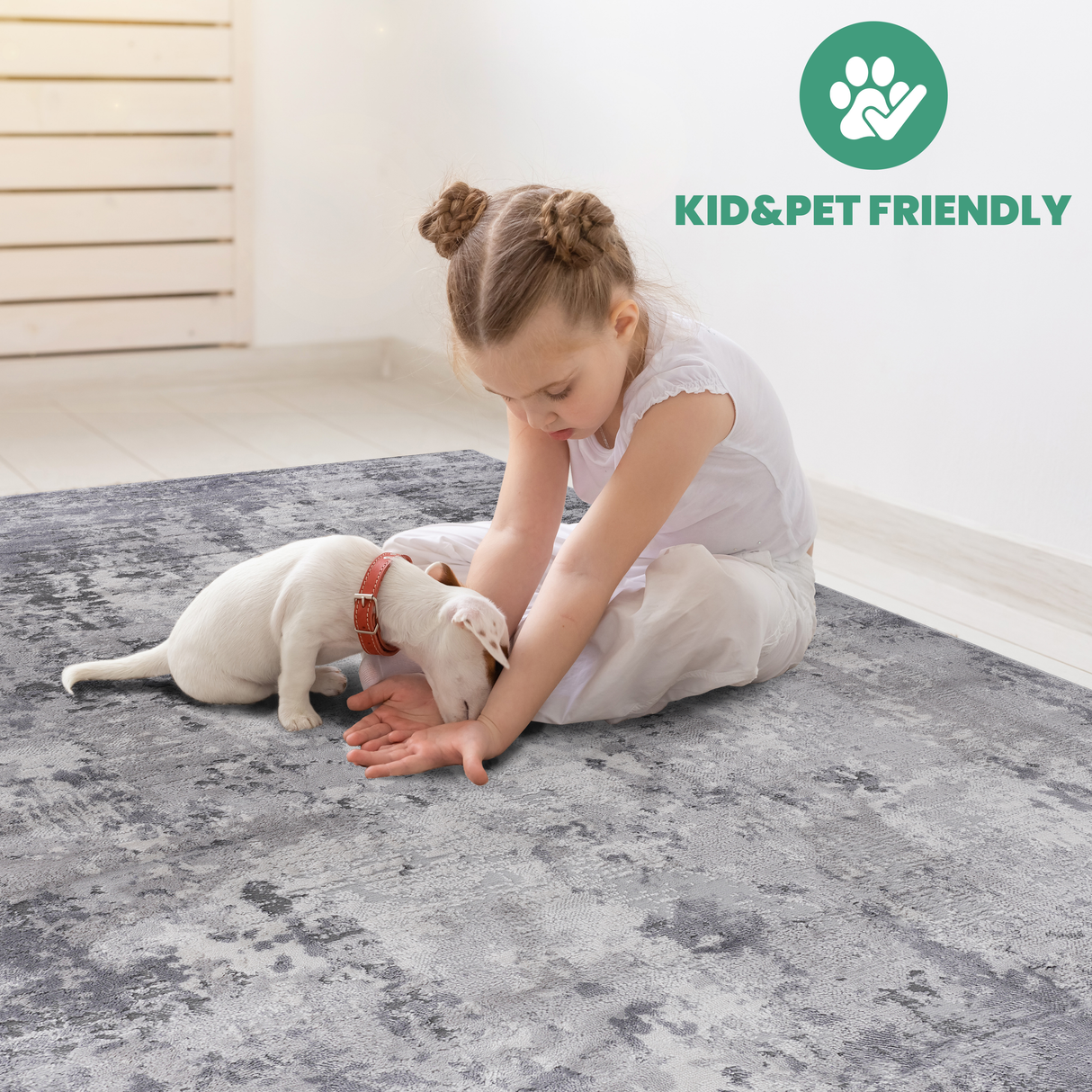 NAAR MARFI Collection Abstract Non-Shedding and Stain Resistant Area Rug