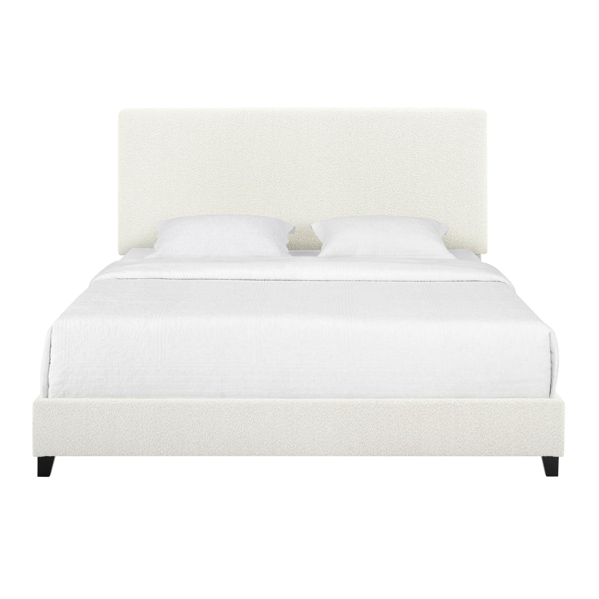 Platform Bed & Upholstered Headboard