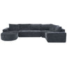 Modular Cloud Sectional Sofa Set, U-Shaped Upholstered Couch With Deep Seat