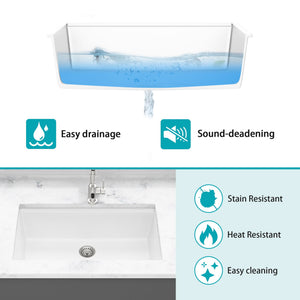 Quartz Kitchen Sink, Granite Composite Workstation Undermount