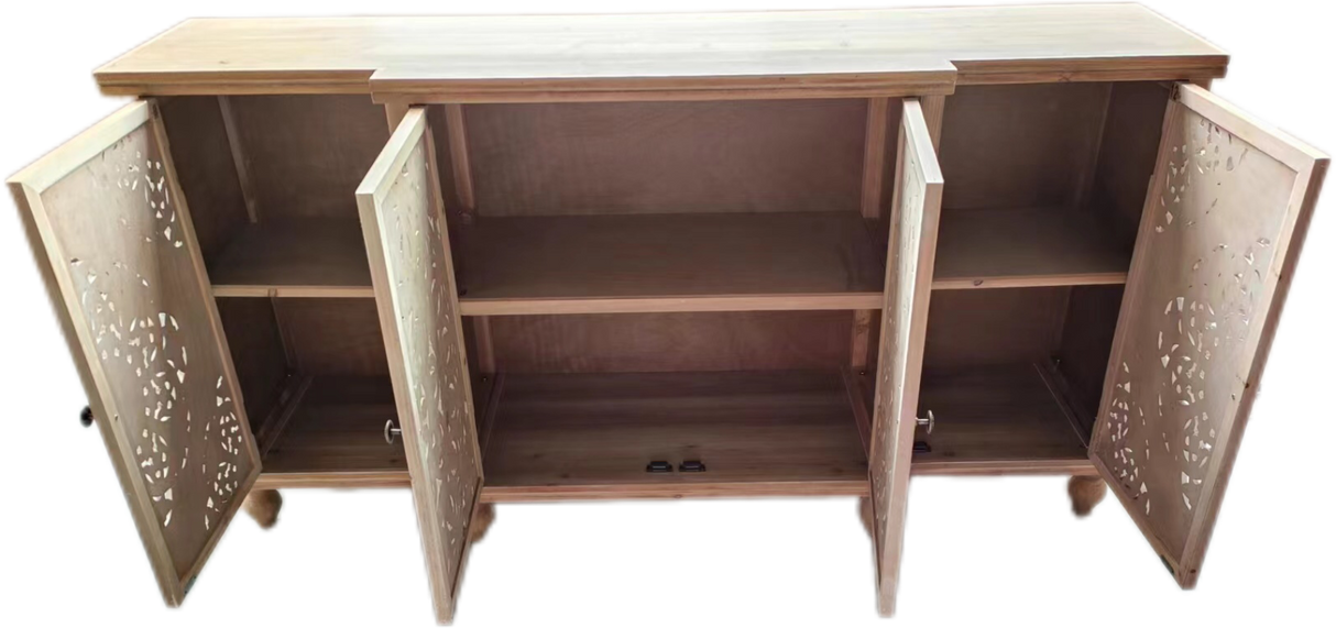 Hollow-Carved Accent Cabinenet