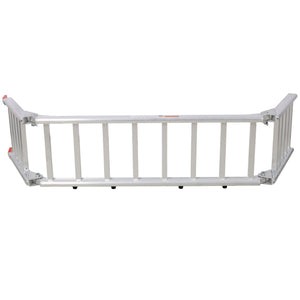 Ramp For Motorcycle / Lawn Mower / ATV, 2 In 1 Ramp And Tailgate Extender - Silver