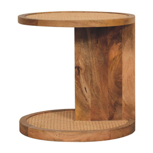 Close Knit Corner End Table - Oak