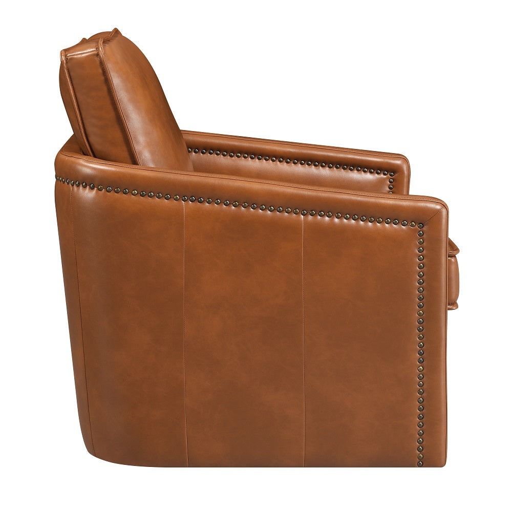 Leather Modern Swivel Accent Chair