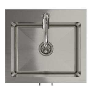 Modern Shaker All-In-One Laundry Utility Sink And Cabinet With Pull-Out Faucet