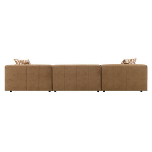 Zoey - Modular - RF Arm Chair With Pillow - Chocolate Suede