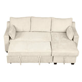 The Lionel Multifunctional Chenille Convertible Sofa Bed - USB and Storage