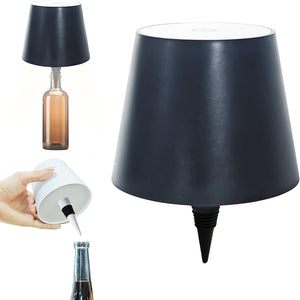Wireless Bottle Lamp – Rechargeable 3-Color Dimmable Touch LED Light for Bars