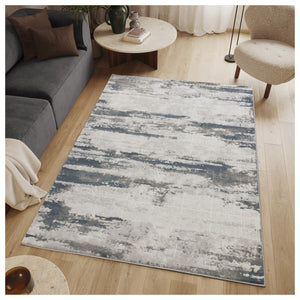 Geometric 3D Effect Area Rug - Gray / Ivory, 5'3" x 7'3"