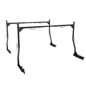 Heavy Duty Universal Truck Bed Ladder Rack, No-Drill Installation, Adjustable - Black