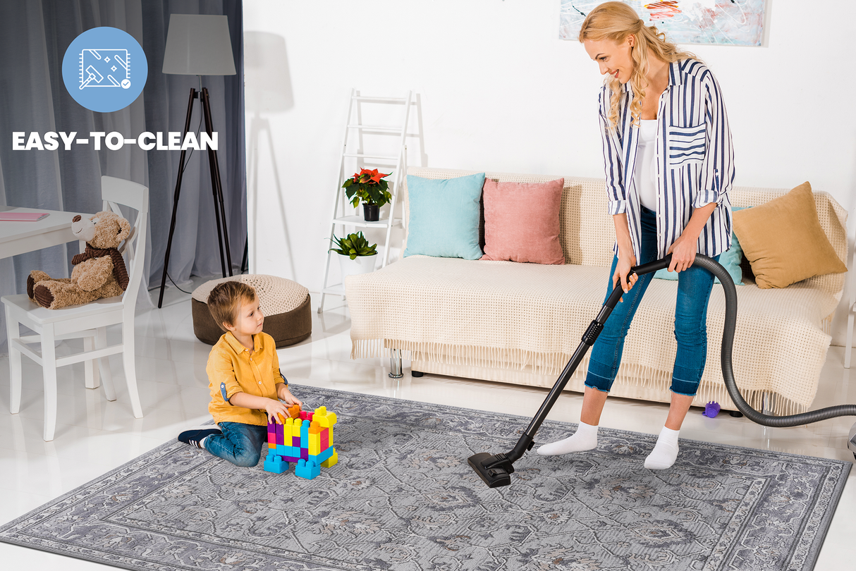NAAR MARFI Collection Oriental Non-Shedding and Stain Resistant Area Rug