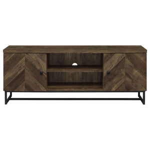 Chase - 2 Door Console With Herringbone Design - Oak