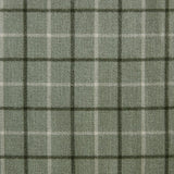 Plaid Rod Pocket and Back Tab Curtain Panel with Fleece Lining Green 50x84'