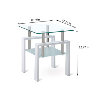 Tempered Glass Table With Storage