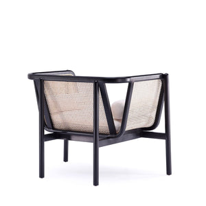 Versailles - Accent Armchair With Rattan Frame - Cream