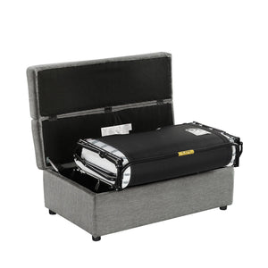 Twin Size Folding Ottoman Sleeper Bed With Mattress Convertible Guest Bed