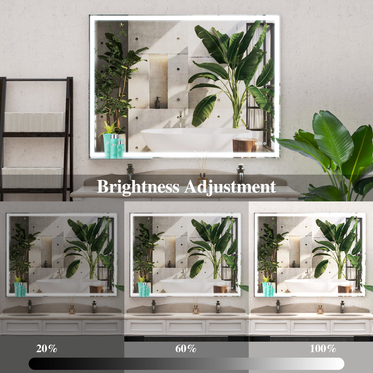 48x36 inch LED Bathroom Vanity Mirror